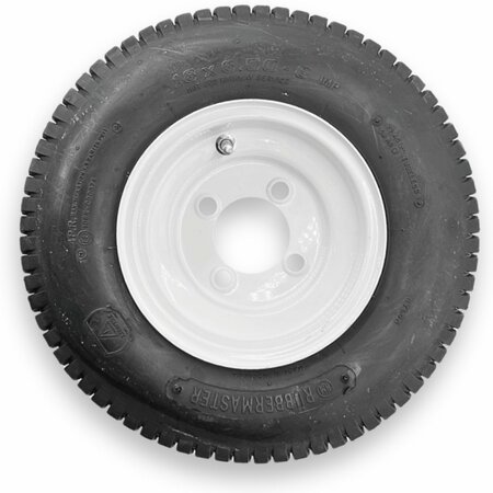 RUBBERMASTER - STEEL MASTER Rubbermaster 18x6.50-8 4 Ply Turf Tire and 4 on 4 Stamped Wheel Assembly 598986